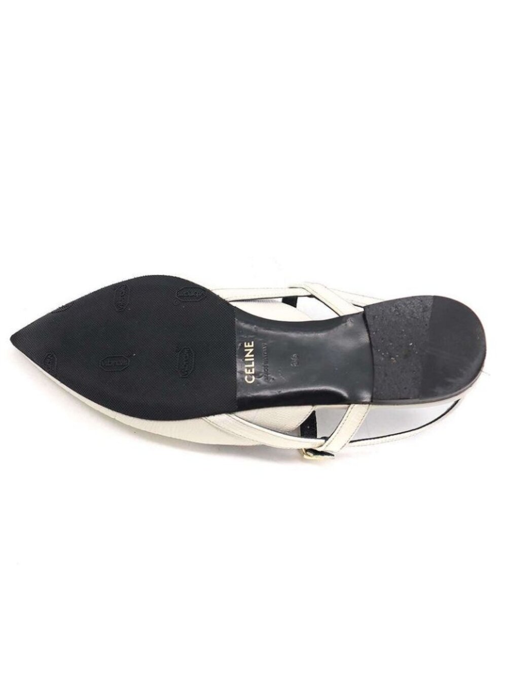 Celine Embossed Strap Mule Sandals White 36 Rm1119 - Picture 4 of 6